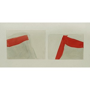 o.T. 1999 - 11,6 x 14,8 cm- u. 10,2 x 13,7 cm - Acryl auf Papier